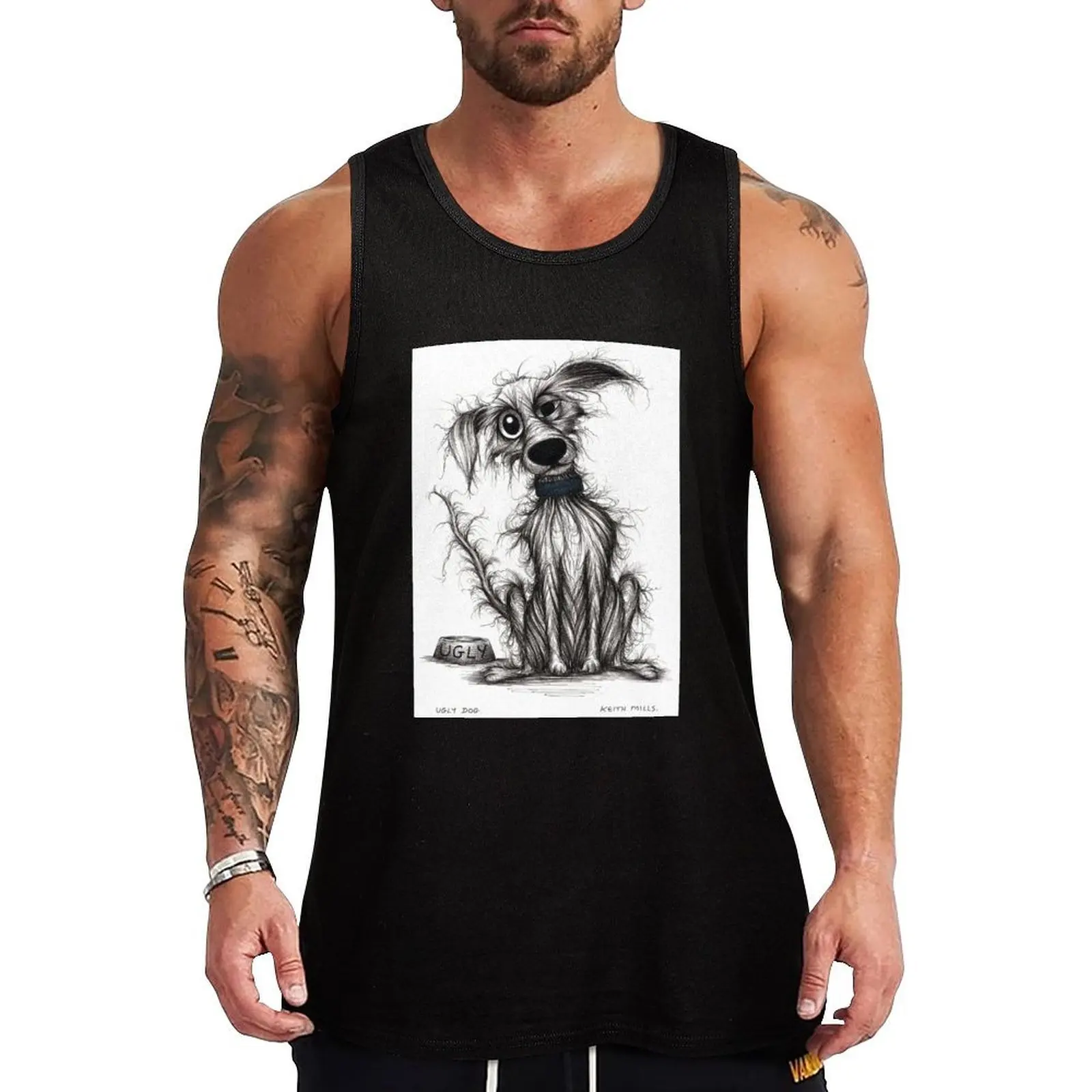 

Ugly dog Tank Top T-shirt man t-shirt for man sleeveless gym shirts male