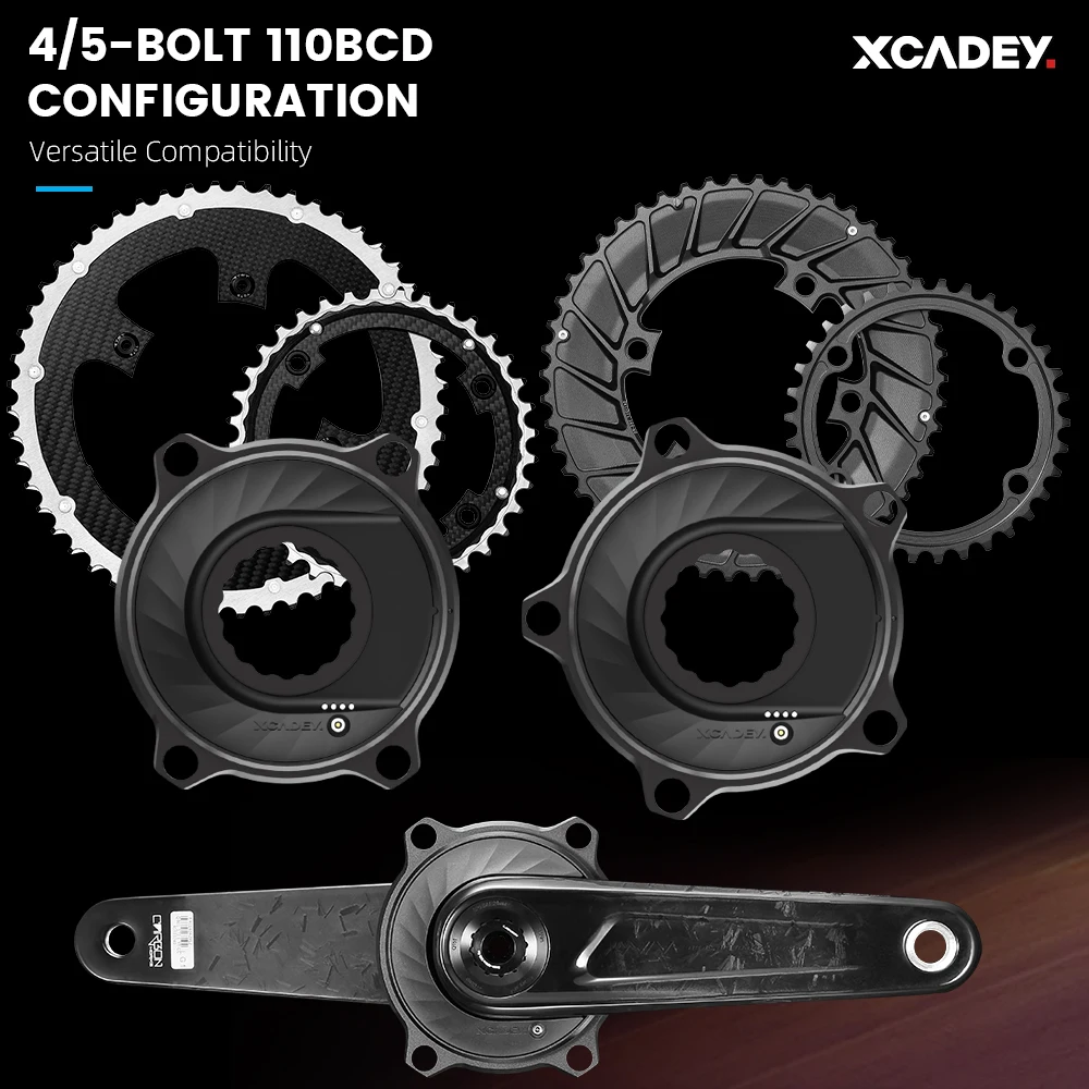 LEXON XCADEY compteur de puissance route carbone péruelles 365g 29mm broche entièrement en carbone plateau 52-36T 162.5/167.5/170/172.5MM pièces de vélo