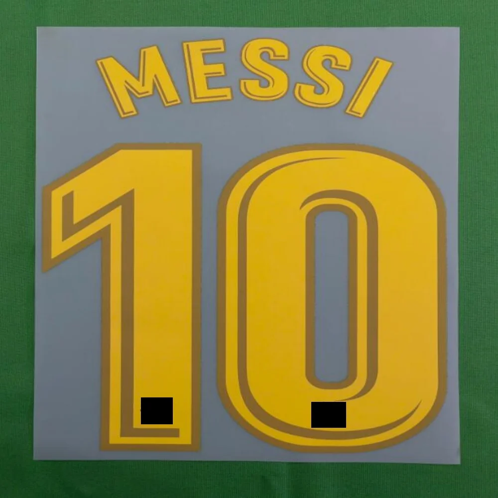 Super A soccer number 2017 2018 Barce messi10 A.INIESTA 8 Fans and players version number font print, Hot stamping patches