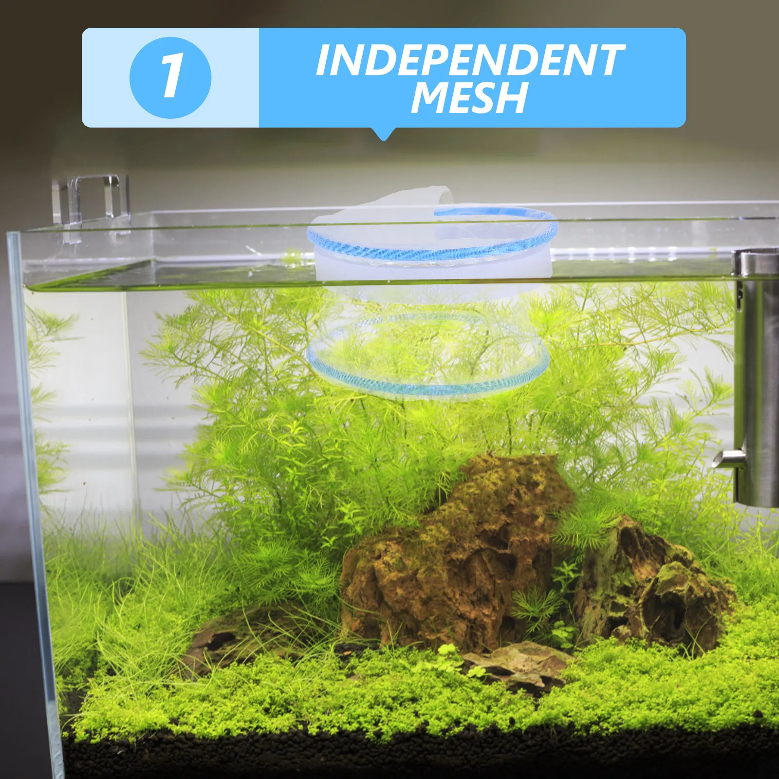 2個入り透明フローティングアイソレーションタンク水槽 グッピ - Tank Divider Mesh のレビューと価格