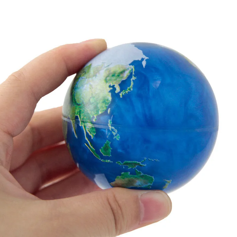 Flowing Ocean Elastic Ball Earth Model Planet Toy Stress Relieving Parent Child Bouncing Ball Anti Drop Bouncing Creative Gift