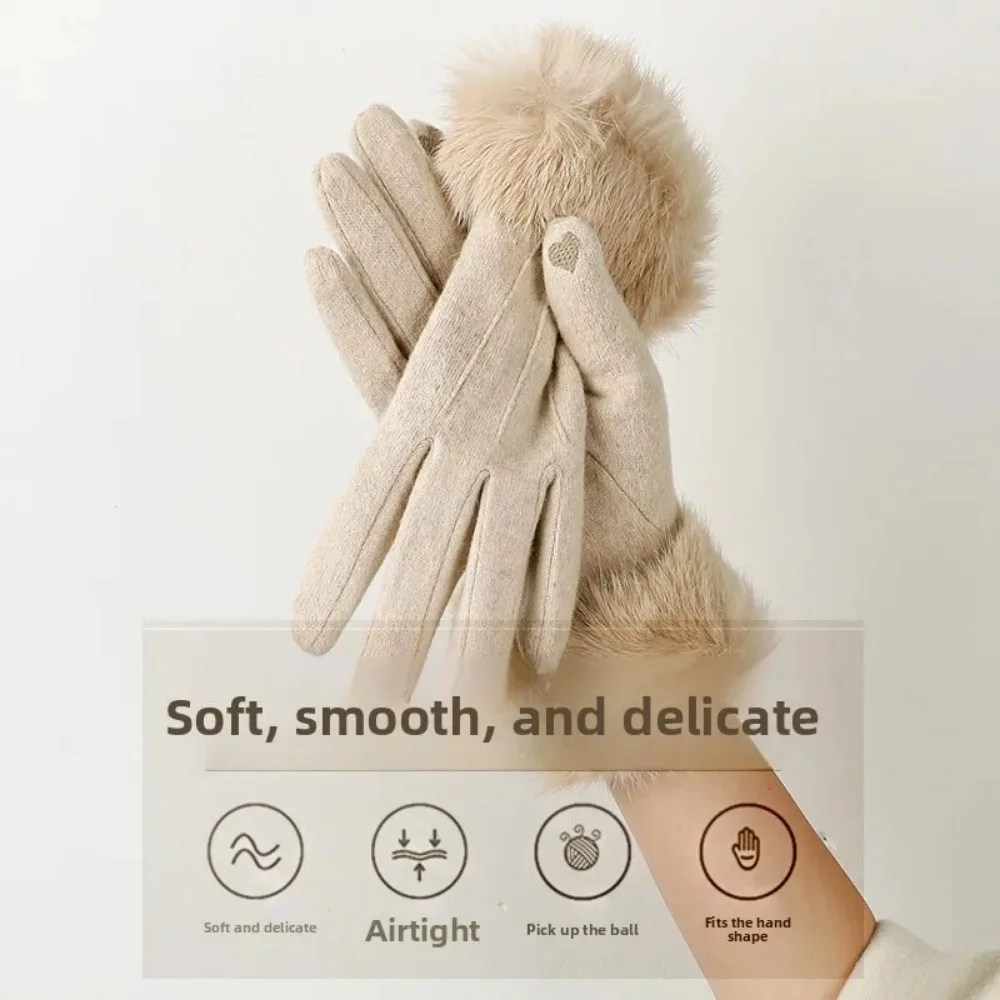 

Women in Winter Advanced Cashmere Gloves for, with Added Warmth for Driving and Cycling, Cute Gloves