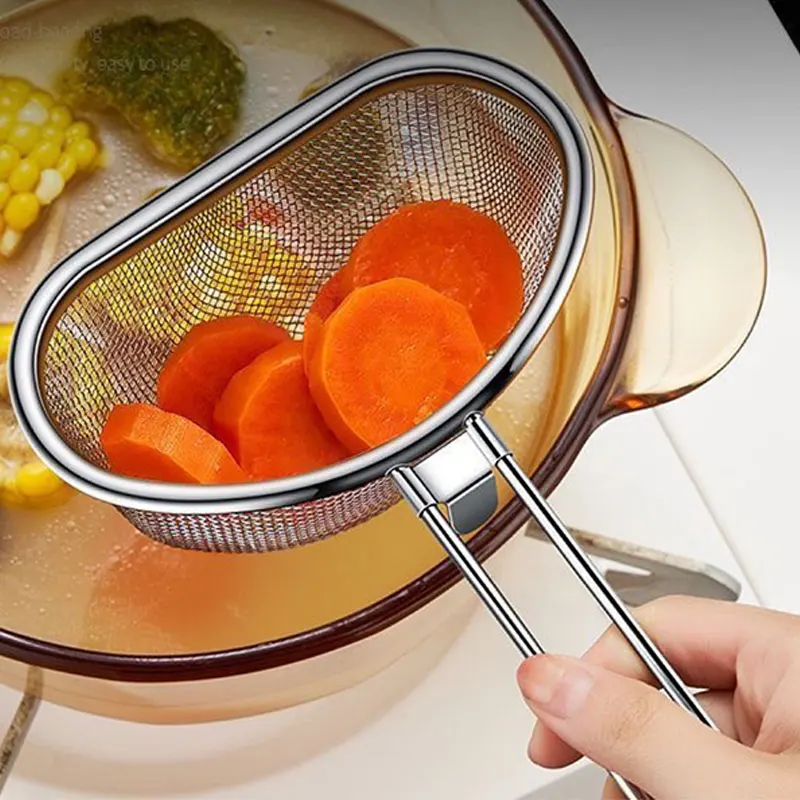 1pc A colander that can be separated and can be strained in a pot for making ramen and Italy, time-saving stainless steel