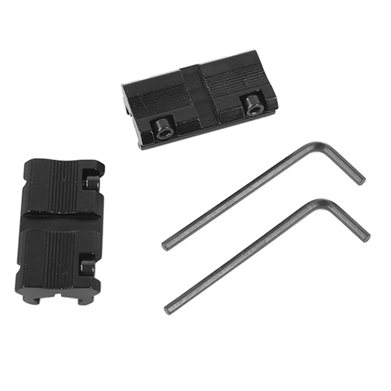 @*2Pcs 11mm Dovetail to 20mm Picatinny Rail Adapter, Tactical Scope Mount Base for Hunting
