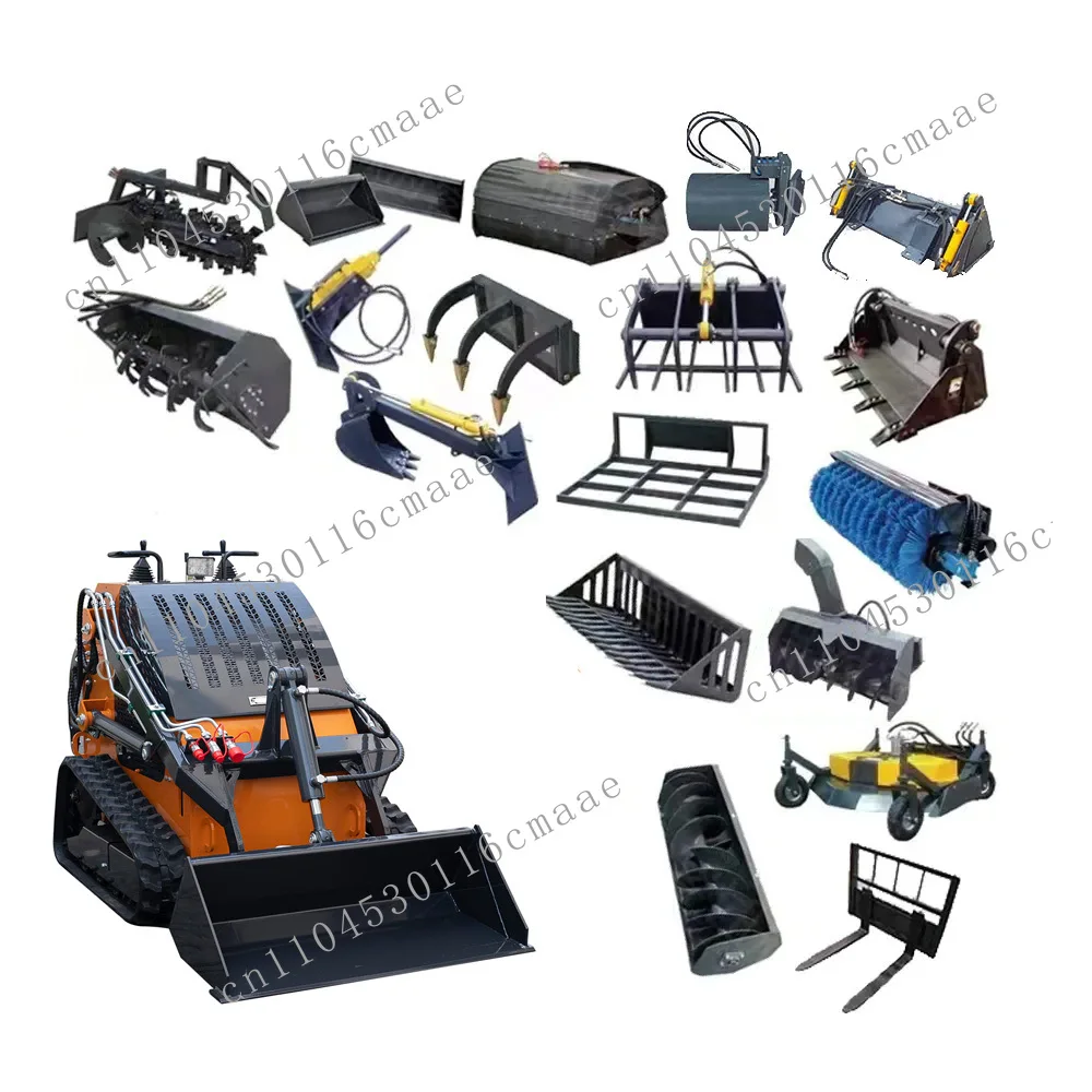 Hydraulic Grab Attachment for Small Slip Steer Track Loader