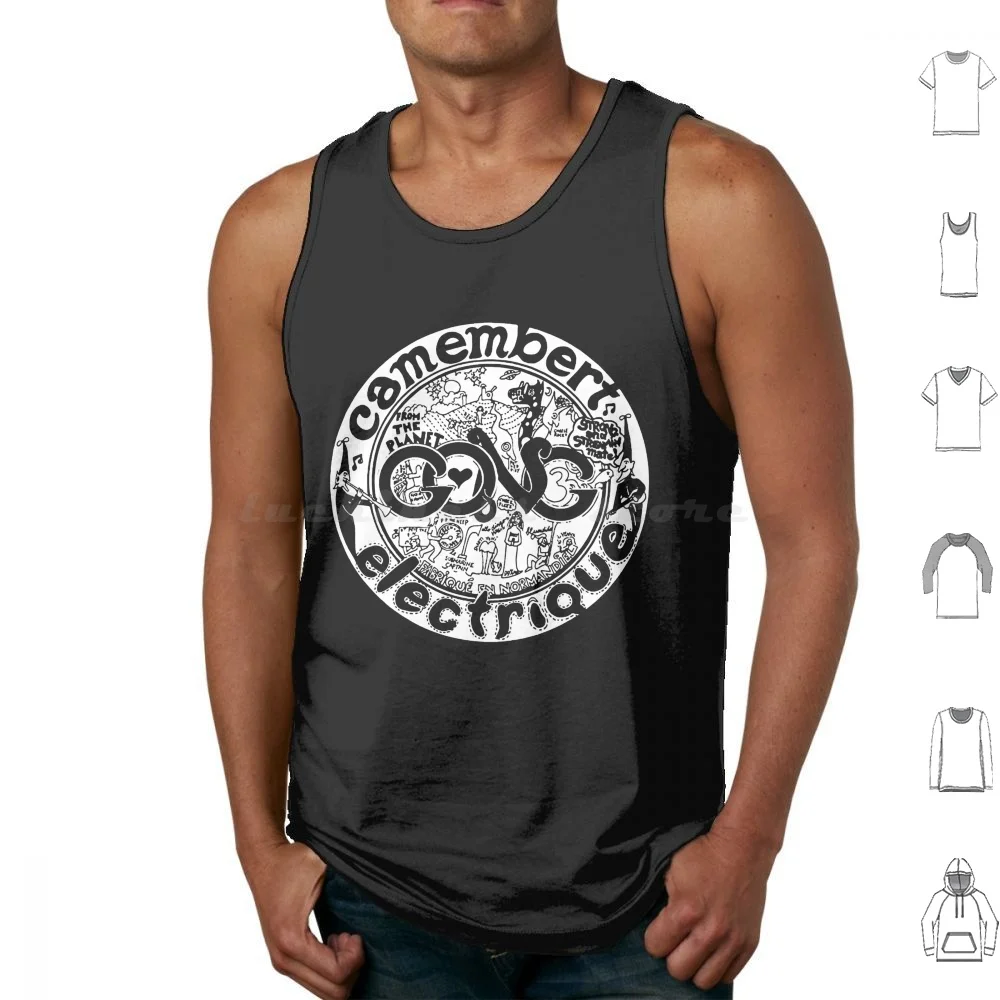 Camembert Electrique Gong Band Tank Tops Print Cotton Gong Psychedelic Camembert Electrique Gong Band Camembert