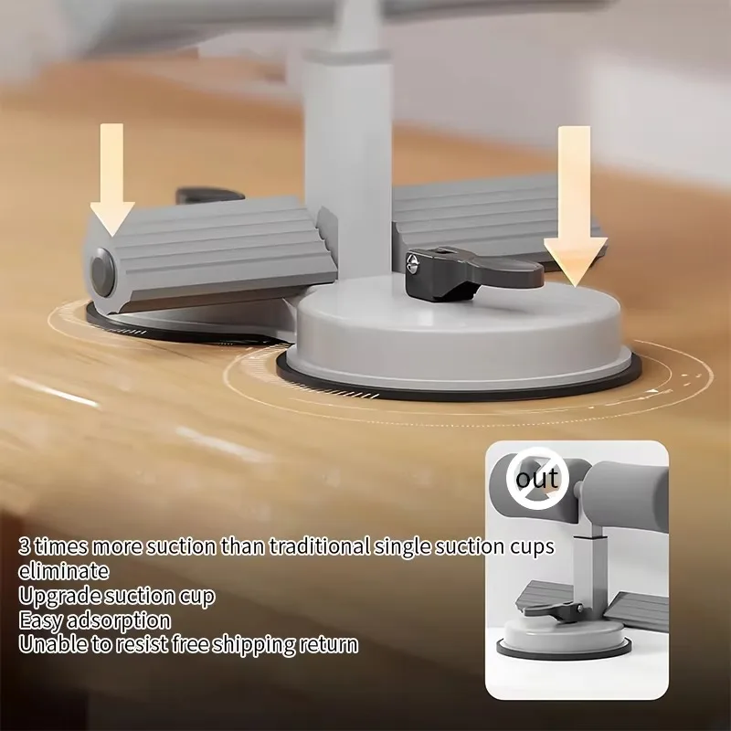 Height-adjustable fitness equipment with multiple training modes Self-priming crunches and push-ups aids