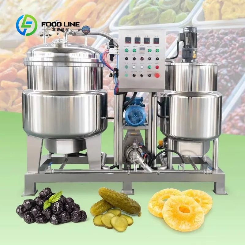 Vacuum Candied Fruit Soaking Equipment Dipping Concentration Sugar Pot Impregnation Immersing Tank FL Customized Wholesale