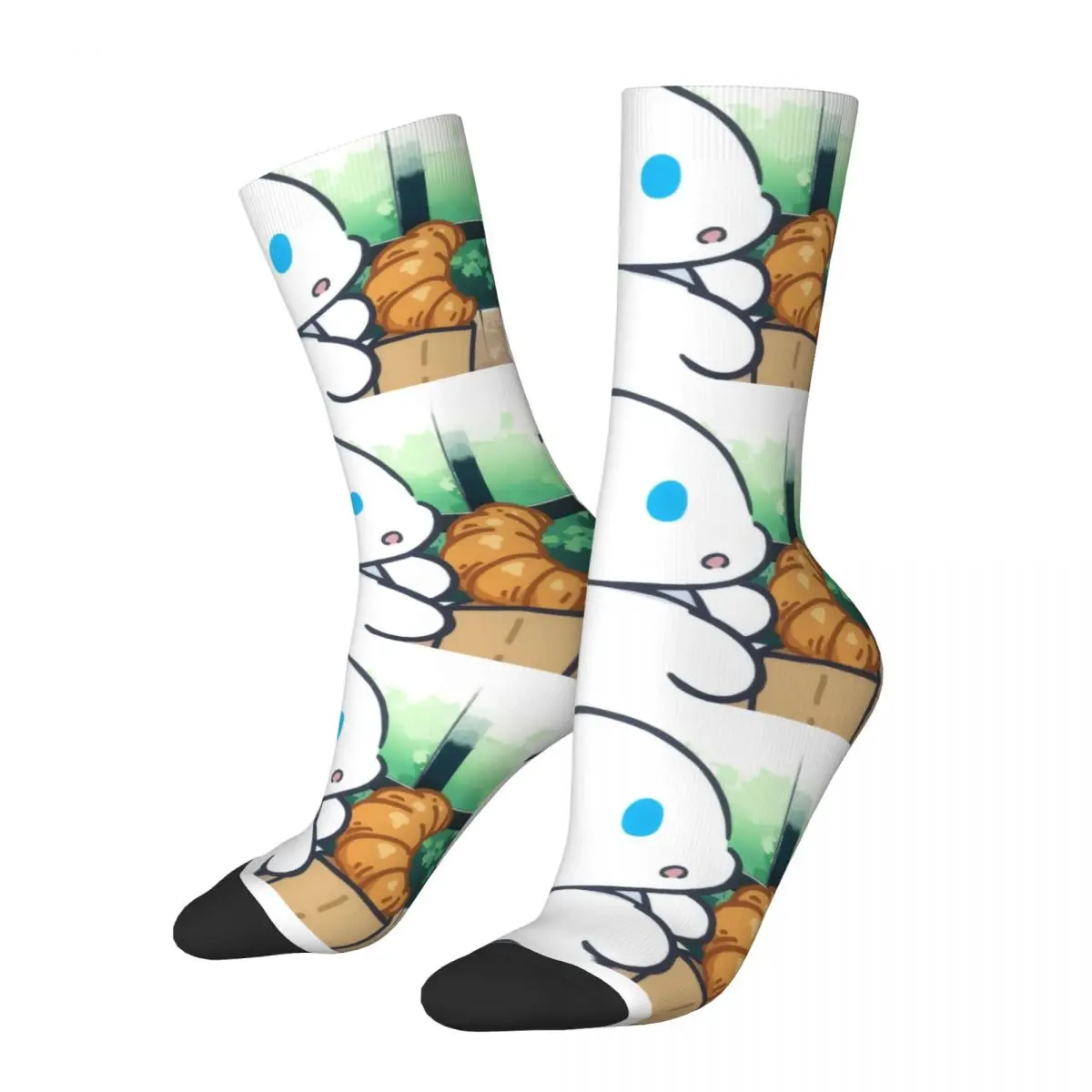 Crazy compression Cute Cinnamoroll Sock for Men Vintage Sanrio Cinnamoroll Quality Pattern Crew Sock Casual