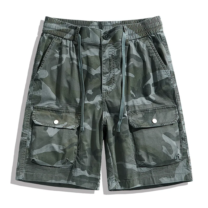 Short cargo confortable pour homme, pantalon court d'extérieur, poches multiples, marque masculine, été