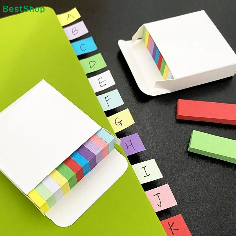 〔Q〕11-color Label Color Stick Sticky Note Mini Marker Reading Classification Writing Sticky Note Paper