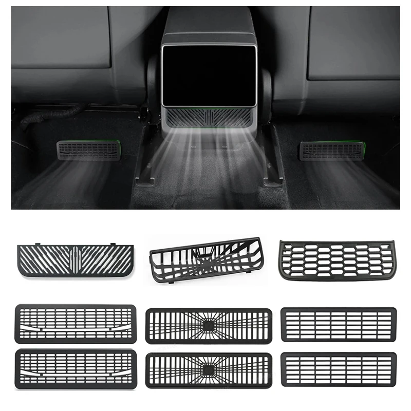 

Для Tesla Model Y Juniper 2025 Запуск под сиденьем, защитная крышка для воздуховыпускного отверстия, сетка для заднего выхода кондиционера, аксессуары