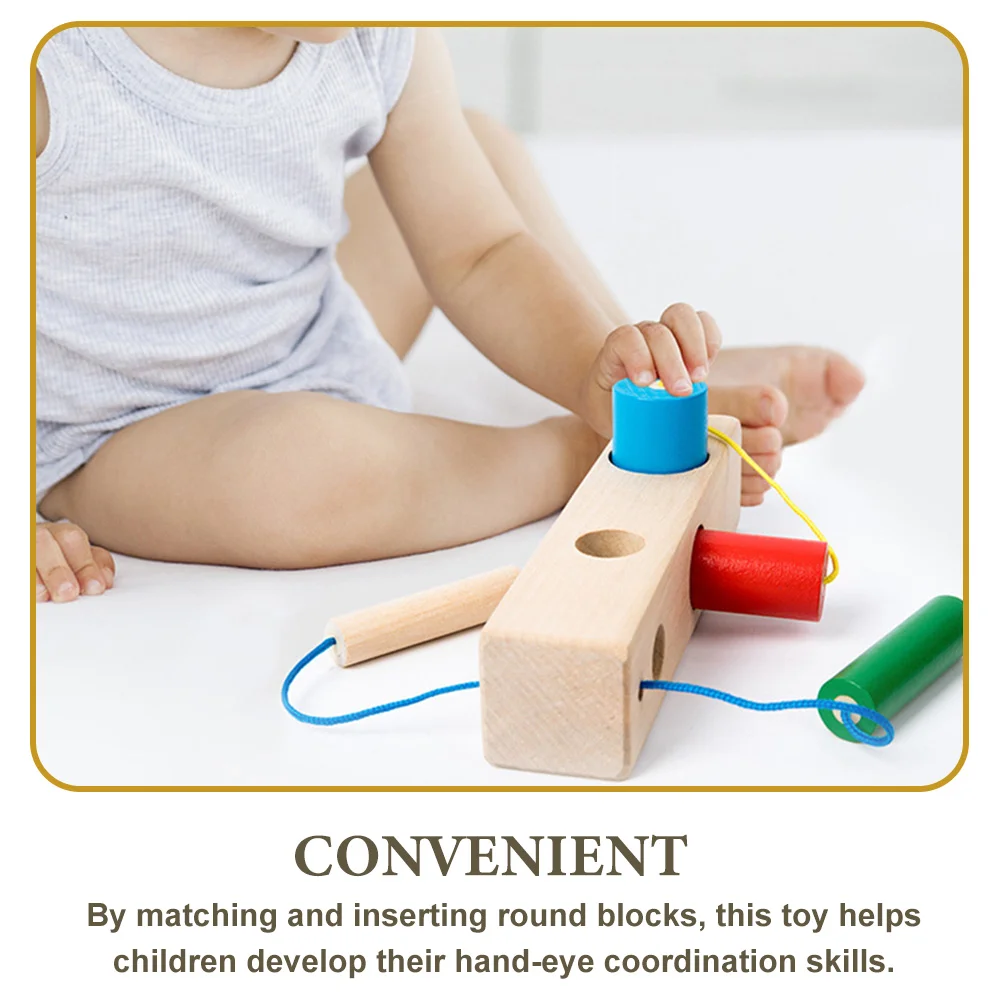 Building Block Matching Toys Funny Kids Plaything Wooden Shape Sorter Toddler Children's Accessories Lace up