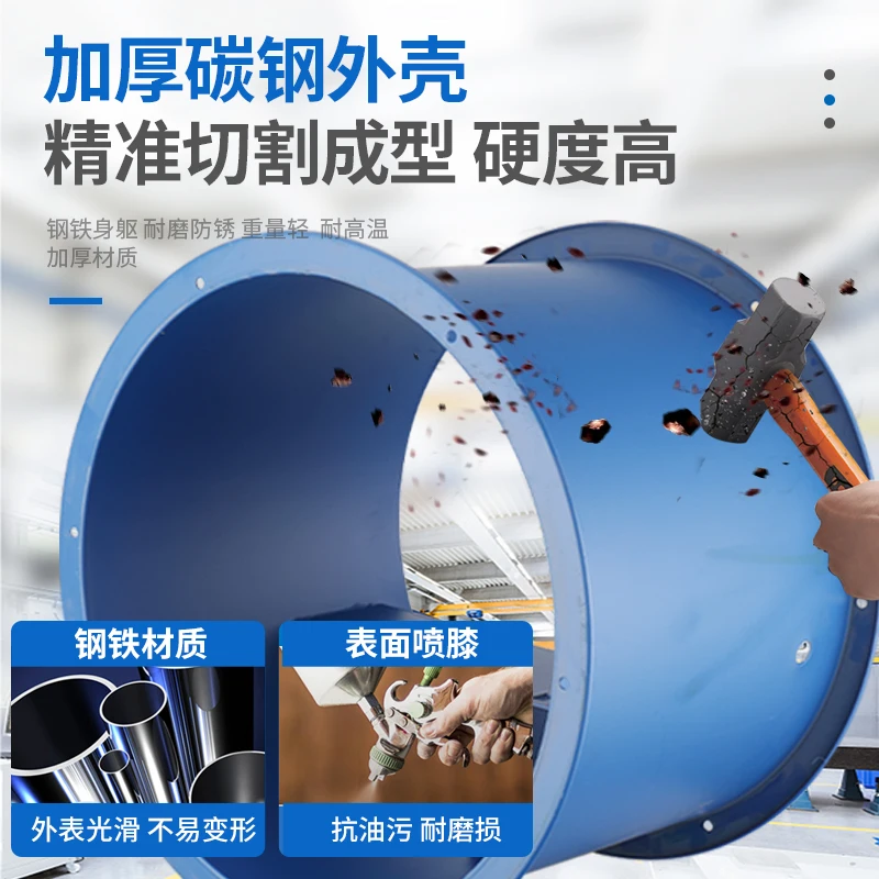 مروحة التدفق المحوري SF، غلاف القناة، مروحة صناعية خاصة للمطبخ من النوع الثابت 220 فولت #3