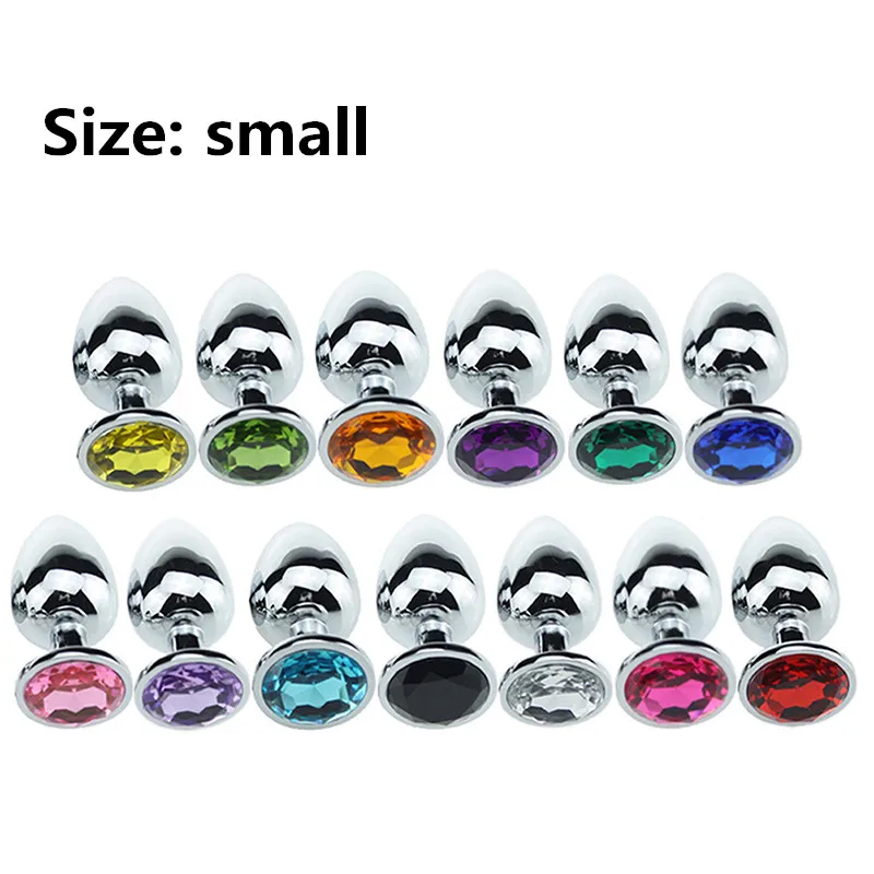 Electroplated stainless steel anal plug Crystal Jewelry Round Butt Plug Stimulator Sex Toys Dildo Anal Plug For Adult Game