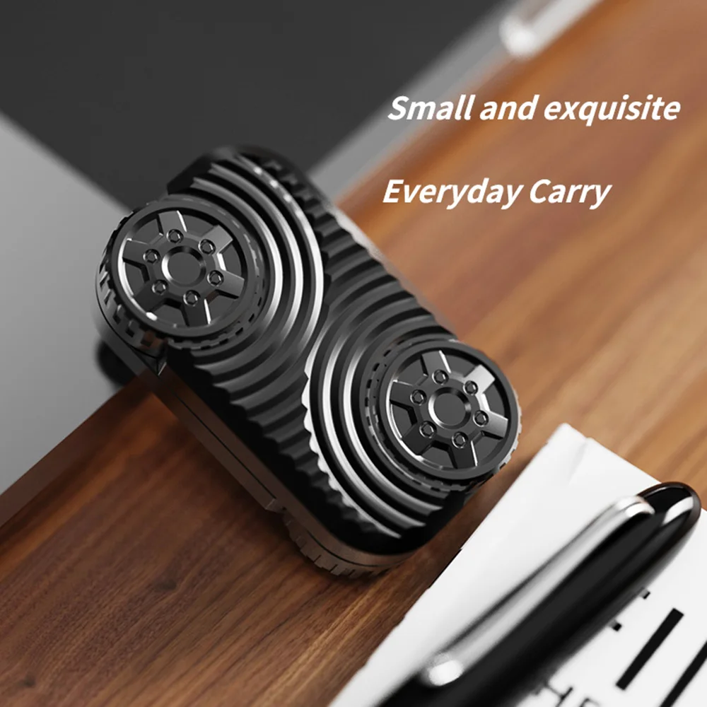 Wheel EDC Push Slider Metal Finger Gyro Desk Fidget Toys  ADHD Anxiety Relief Decompression Games for Adults Stress Relief Gifts