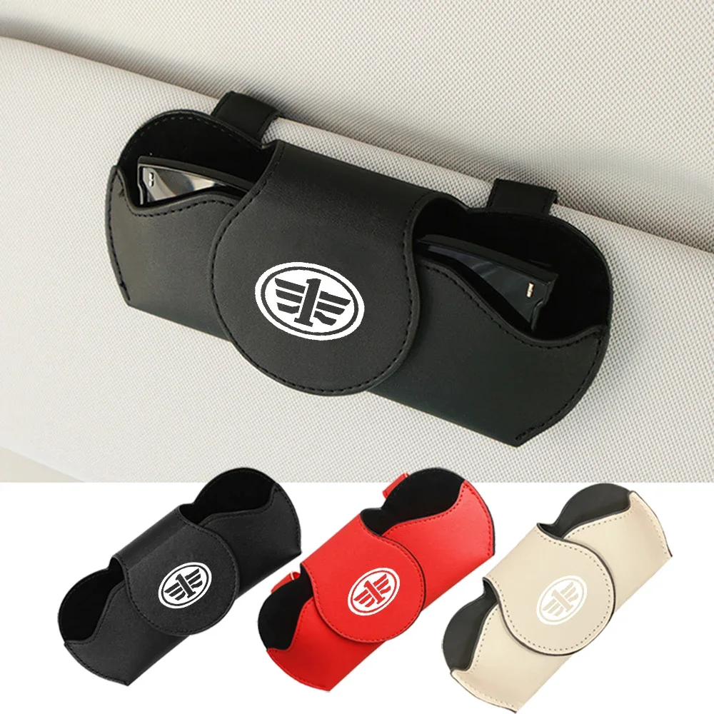 

Car Glasses Case Auto Sun Visor Glasses Holder Sunglasses Clip Card Ticket Holder for FAW T99 T77 Hongqi H9 HS5 HS7 HS9 HS3