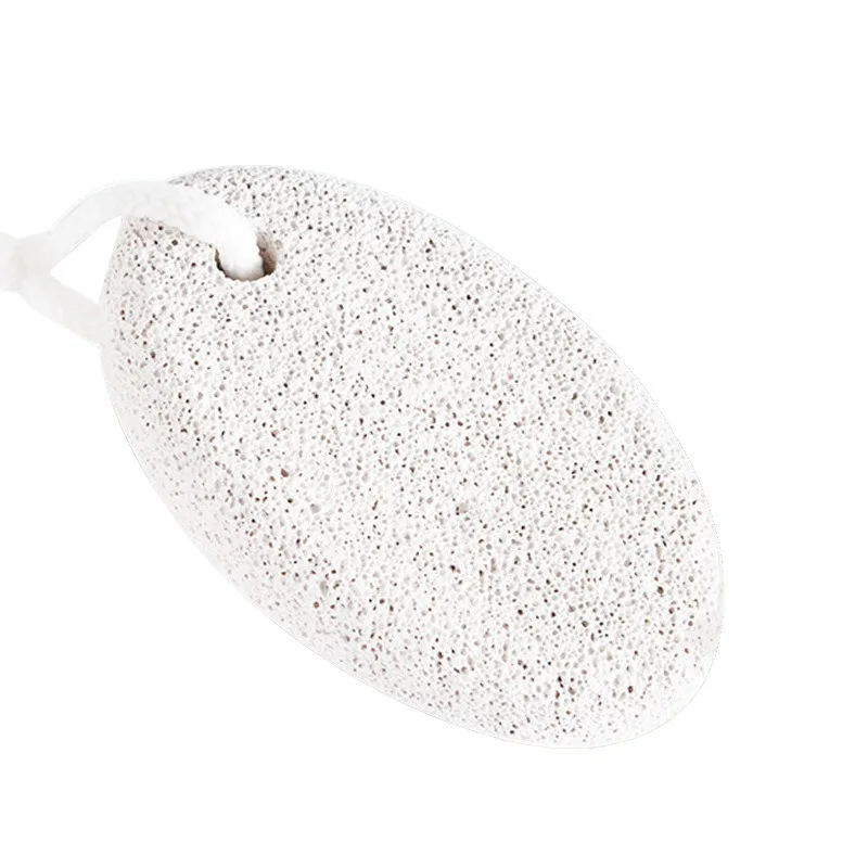 火山性軽石フットスクラバー - 角質やひび割れたかかとの除去のための天然角質除去石、滑らかな足のための楕円形研磨ツール