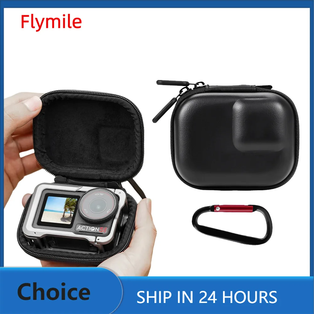 Flymile Action 6 Aufbewahrungskoffer Tragetasche für DJI OSMO Action 5 Pro/Insta360 Ace Pro 2 Zubehör Handtasche Tragbare Reisetasche