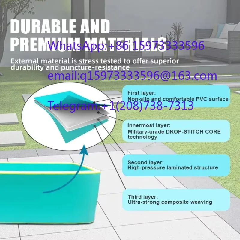 Outdoor Large Inflatable Swimming Pool 4x3x1.5m for Family and Backyard Recreation Applications