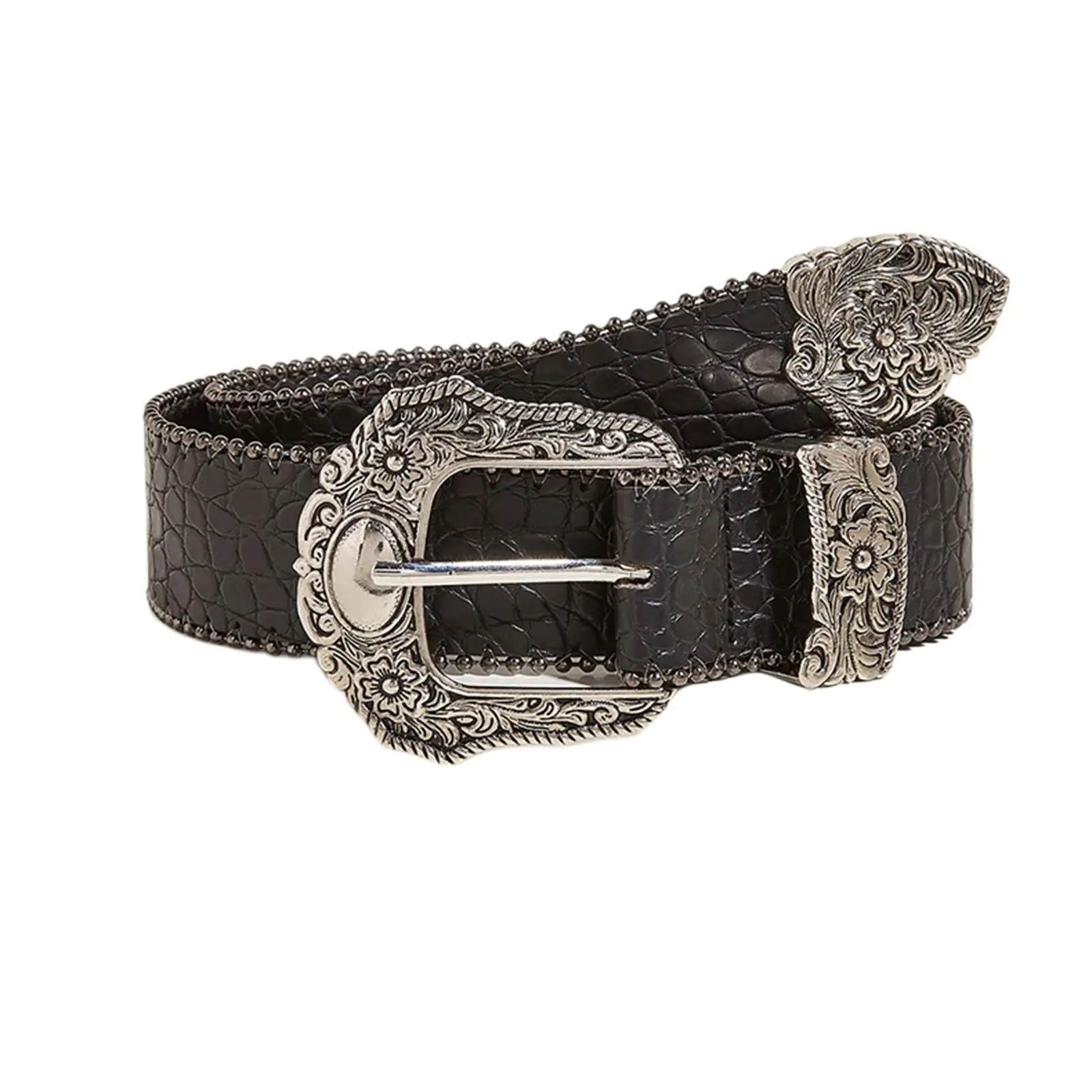 حزام خصر أنيق، فتحة صف واحد قابلة للتعديل كاجوال متعددة الاستخدامات من جلد البولي يوريثان حزام بإبزيم للنساء للحفلات والسترات الجينز والسراويل #1