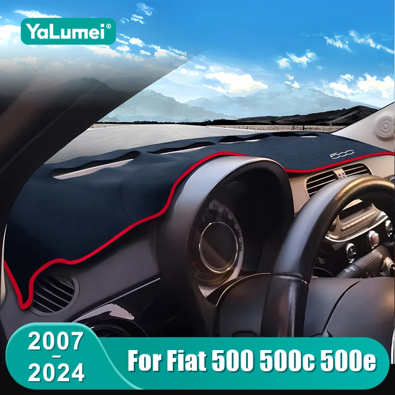 

For Fiat 500 500c 500e 2007 - 2012 2013 2014 2015 2016 2017 2018 2019 2020 2021 2022 2023 2024 Car Dashboard Cover Accessories