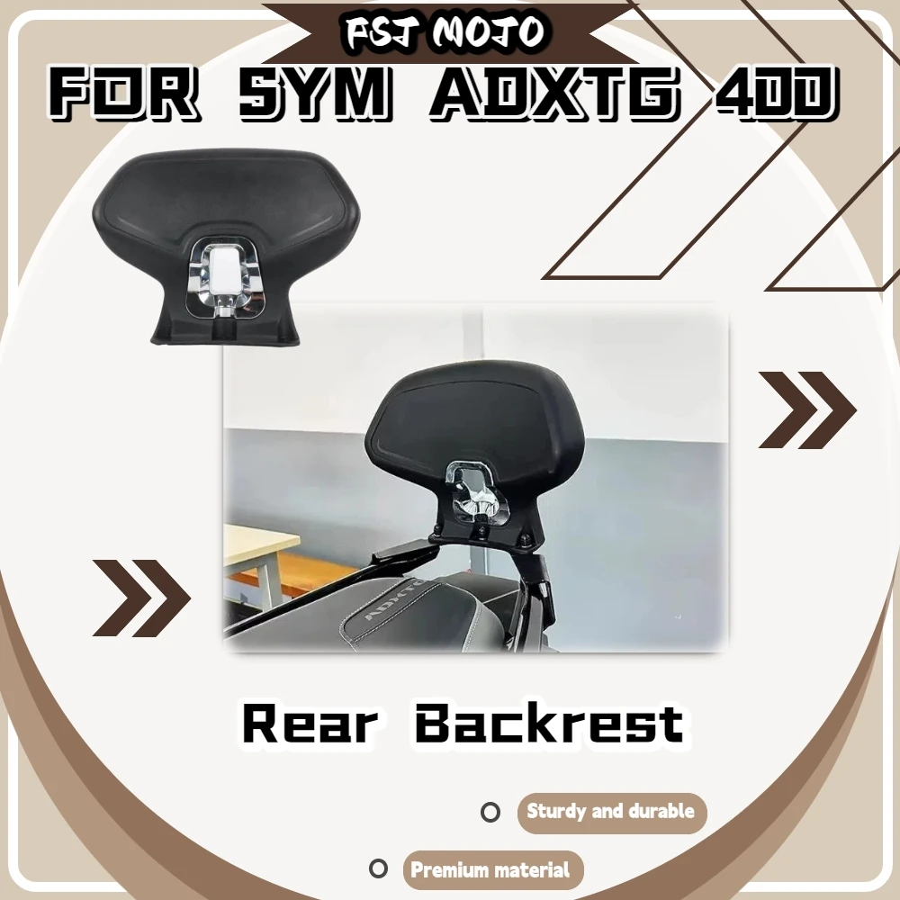 For SYM ADXTG 400 Extra Wide Rear Waist Backrest Direct Bolt Mount No Vehicle Modification Ease Fatigue For Dual Rider Trips