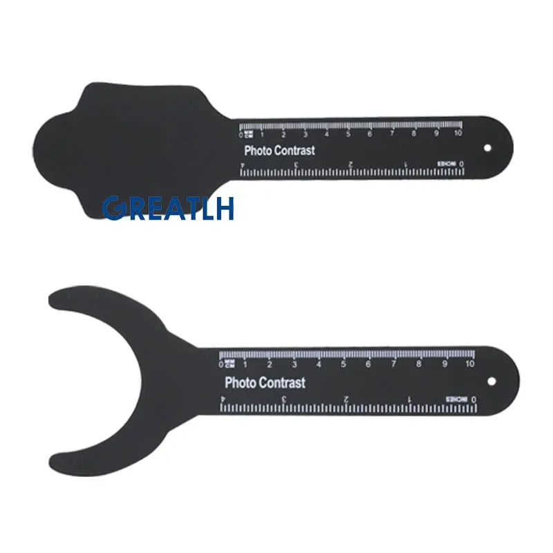 GREATLH Dental Orthodontic Black Background Board Autoclavable Dental Photographic Image Contrast Board with Scale Mark 6pcs