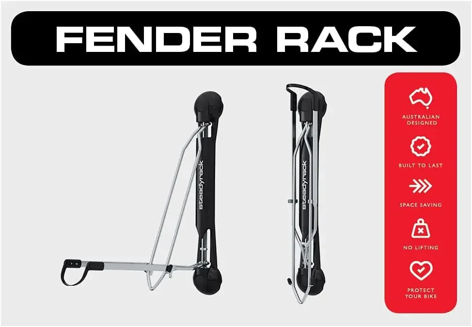 Bike Racks - Fender Rack - Wall Mounted Bike Rack Storage Solution for Your Home, Garage, or Bike Park