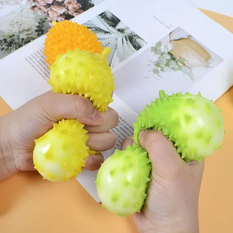 Fun Soft Durian Anti Stress Ball Stress Reliever Toys For Children Antistress Cute Fruit Toys For Kids And Adults