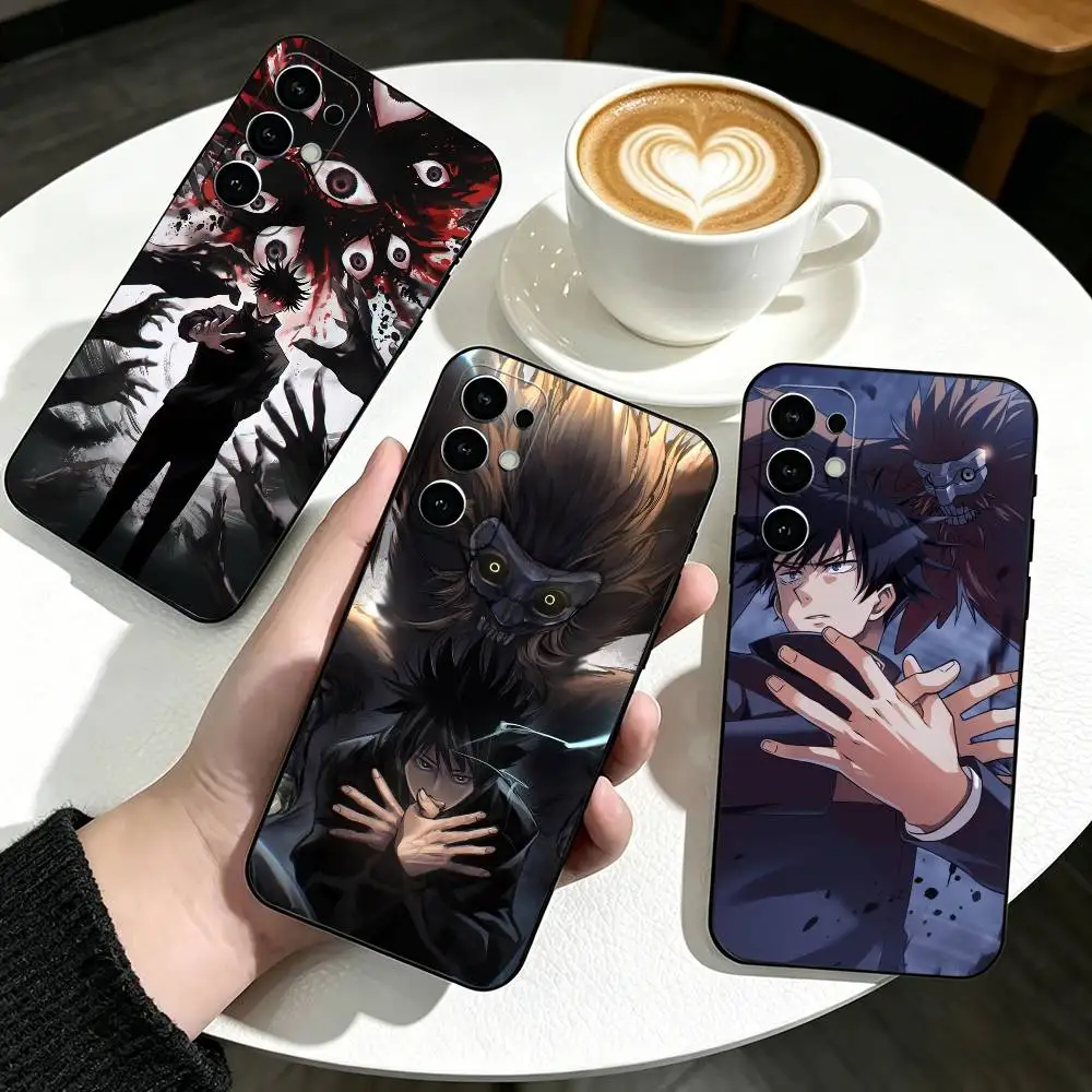 Cool Anime Boy M-Megumi Fushiguro Phone Case Black Silicone Soft For Samsung S25,S24,S21,S22,S23,S30,Ultra,S20,Plus,Fe,Lite