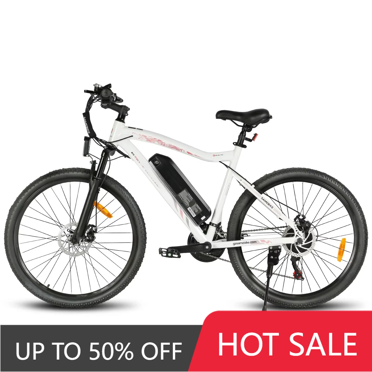 

JYF UK Fast Delivery SAMEBIKE 26-inch Electric City Mountain Bike, High Carbon Steel Frame 36V 13AH Battery, Durable Electric Bi