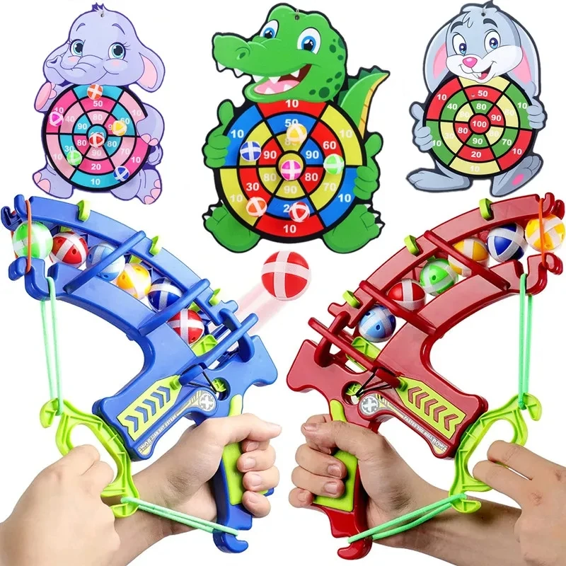 Child Montessori Toys for Kids 2 to 4 Years Old Cartoon Animal Dart Board Sticky Ball Family Interactive Educational Toys Baby