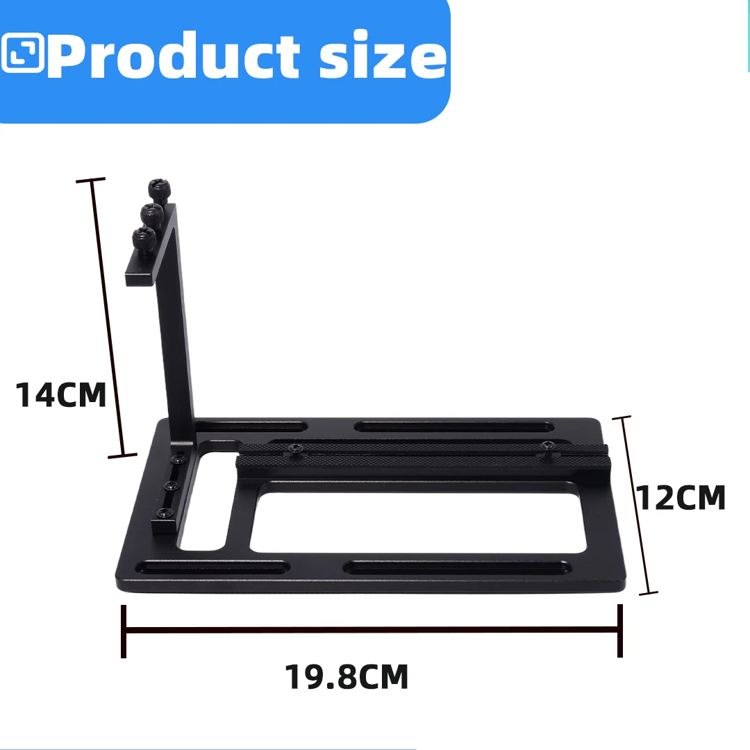 ADT-Link 4-Way Sliding Vertical GPU Bracket for RTX 40/50 Series PCIe 5.0 eGPU Dock Universal PC Case Compatible Obsidian Black