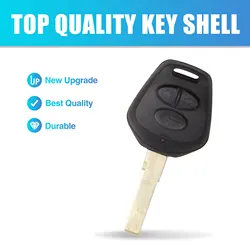 uxcell New 3 Buttons Uncut Insert Key Fob Remote Control Case Shell Replacement For Porsche Cayenne 911 996 Boxster S 986