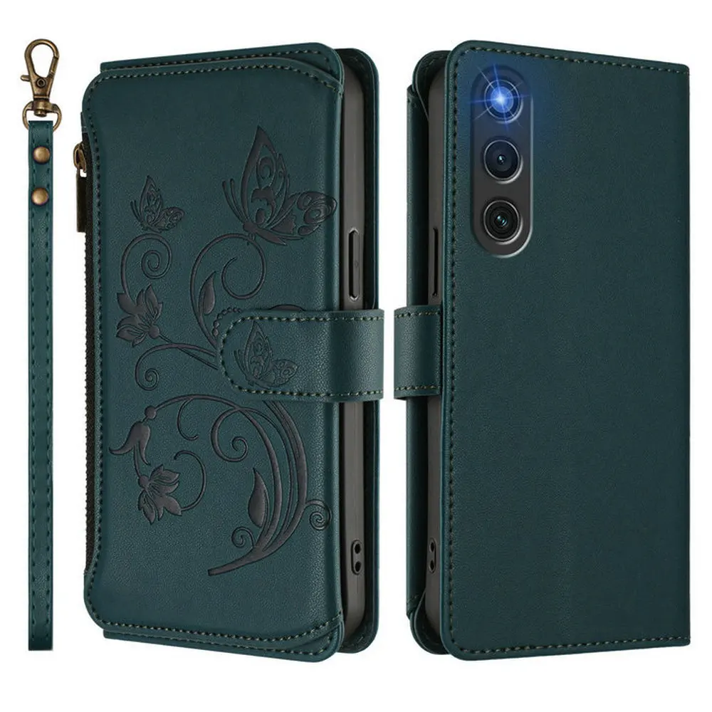 

Для Nubia Red Magic 10 Pro Plus 5G флип-чехол с 5 картами на молнии, кожаный чехол для Nubia RedMagic 10 Air Case Red Magic 10 Pro Cover