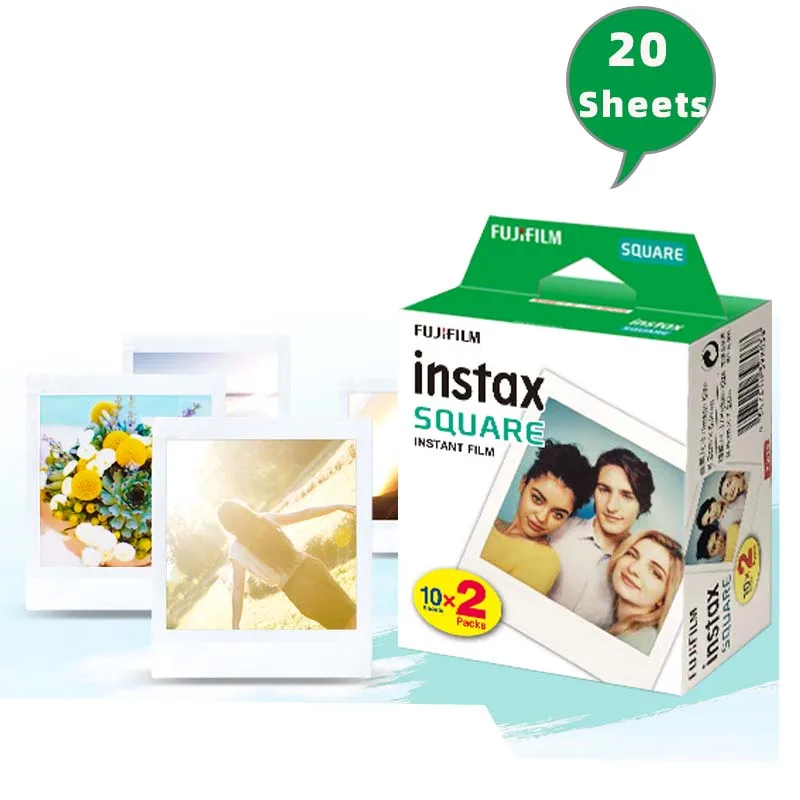 Fujifilm Instax Square White Edge  Films Photo Paper  for Instax SQ10 SQ6 SQ20 Instant Camera Share SP-3 Printer 20-100 sheets