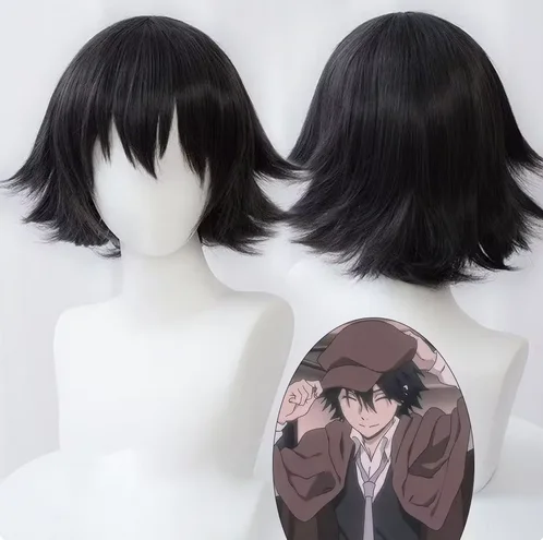 

Edogawa Rampo Wig Anime Bungo Stray Dogs Cosplay Wig Cosplay Edogawa Rampo Men Short Wig Black Wig