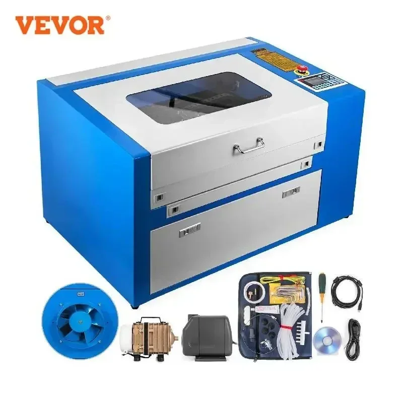 

VEVOR 50W Laser Engraver CO2 Laser Tube Cutting Machine USB Port CNC Router Cutter Specifical for Plywood/Acrylic/Wood/Leather