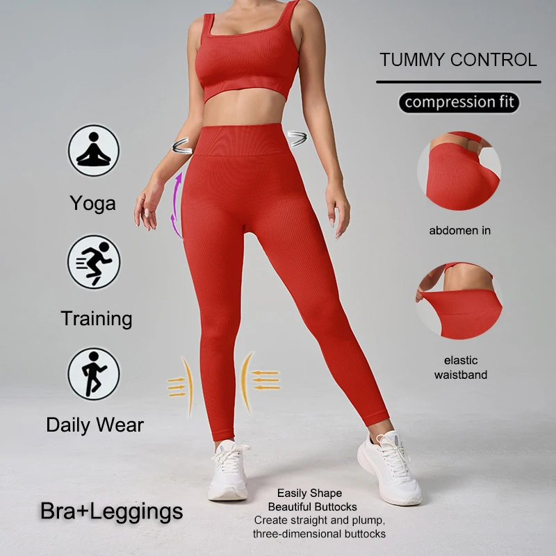 بدلة رياضية نسائية من WAREBALL رياضية بدون أكمام للصالة الرياضية، قميص علوي وسراويل ضيقة للتمرين للنساء للارتداء اليومي #3