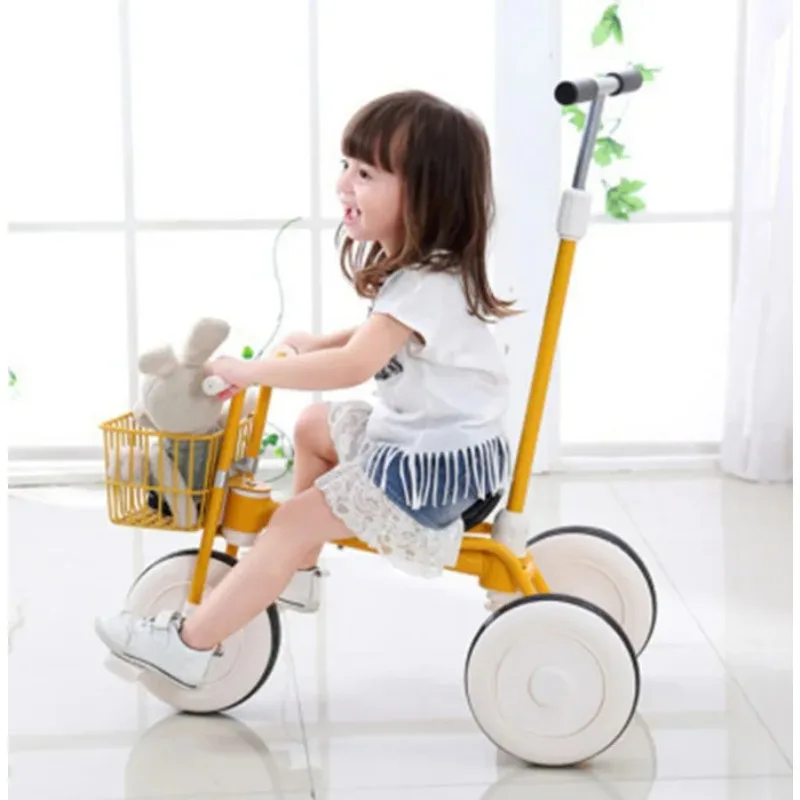 

Tricycle Push Rod Children's Tricycle Bicycle 2-5 Years Old Baby Trolley Bicycle Light Three-wheeled