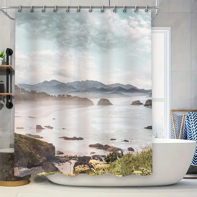 

Клетчатый коврик для ванной, сине-белая клетчатая занавеска для душа для декора ванной комнаты