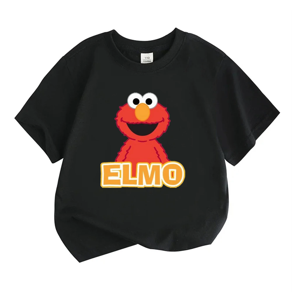 Summer 1pcs Boys Girls Tee Fashion Tops Children Short Sleeve T-shirts Child Loose CasualTshirt Baby Sesame Street Clothes