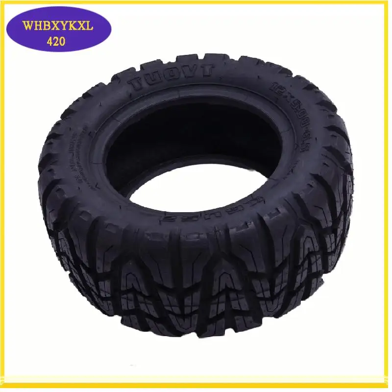 12x5.00-6.5 vacuum tire, aggressive deep tread tubeless tire, suitable for 6.5-inch wheel hub wear-resistant shock-absorbing tir