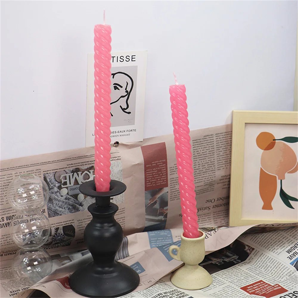 

Slender Rod Spiral Pillar Candle Mold Geometry Candle Making Resin Soap Candle Injection Mould Gifts Craft Supplies Home Decor