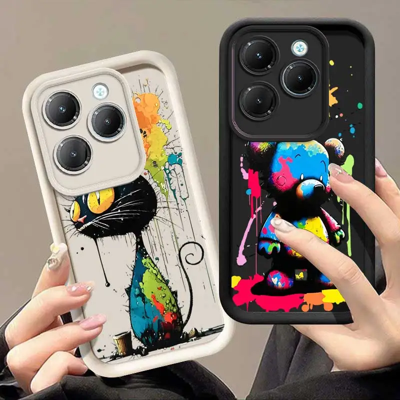 Hot40 Graffiti Animals Sky Eye Ladder Phone Case For Infinix Hot 30 20 Tecno Camon 30 20 19 16 15 Pova 4 Pop 5 6 Cover