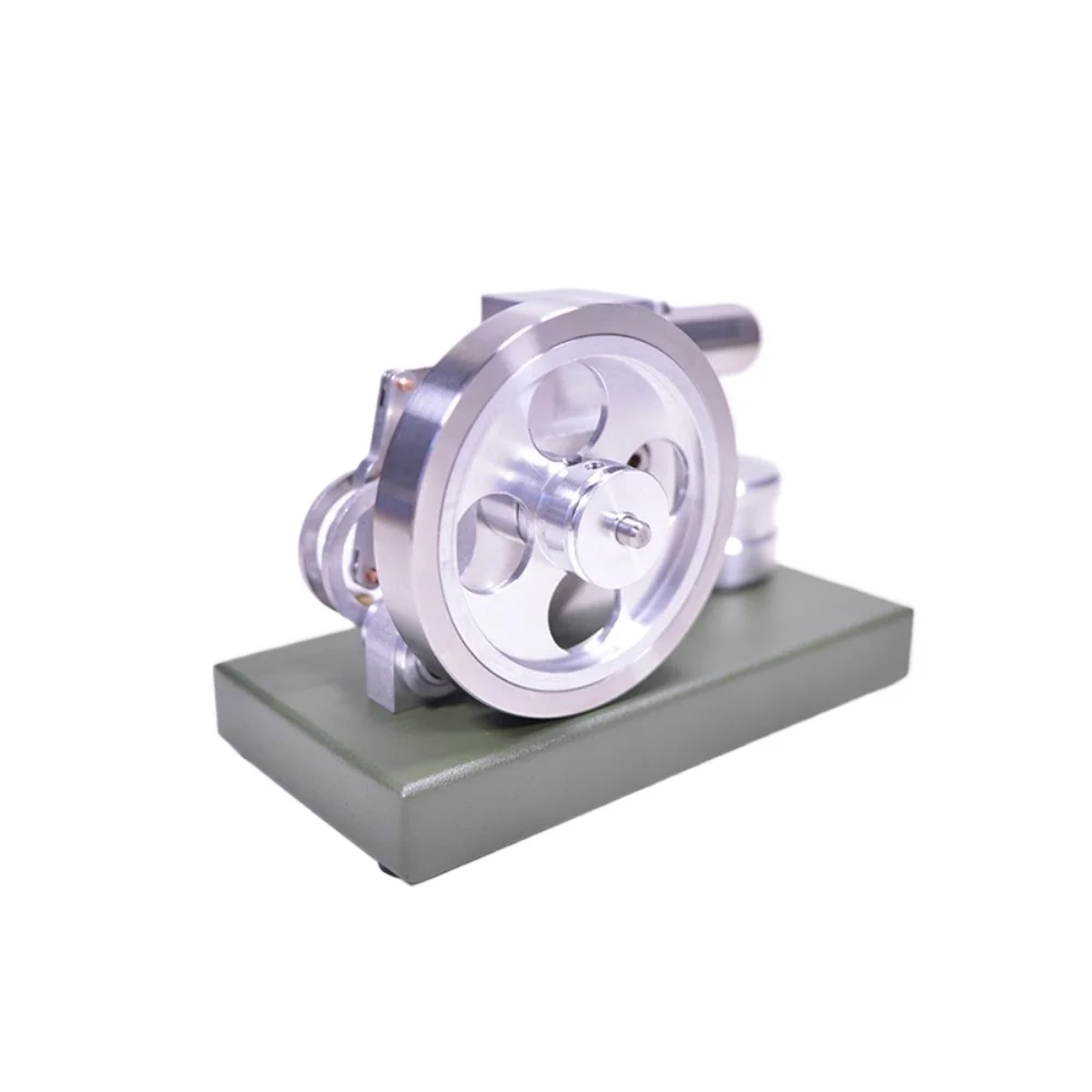 Modelo de motor de combustión externa Stirling de Metal, modelo de motor térmico, modelo de motor de un solo cilindro Stirling de alta velocidad y alta potencia