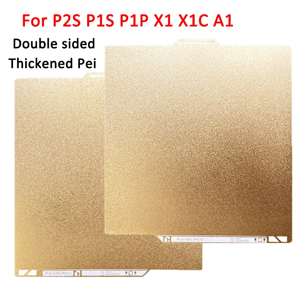 

Thickened PEI Plate for Bambulab X1 X1C A1 P1P P1S P2S PEI Sheet Double Sided Textured Pei For Bambu Lab A1 X1 P1P P2S Hot Bed