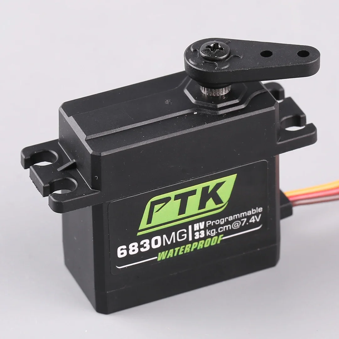 PTK 6830MG HV 8.4V 38kg High-Torque RC Car Servo Stainless Steel Gear Model Waterproof Digital Servos High-Pressure Performance