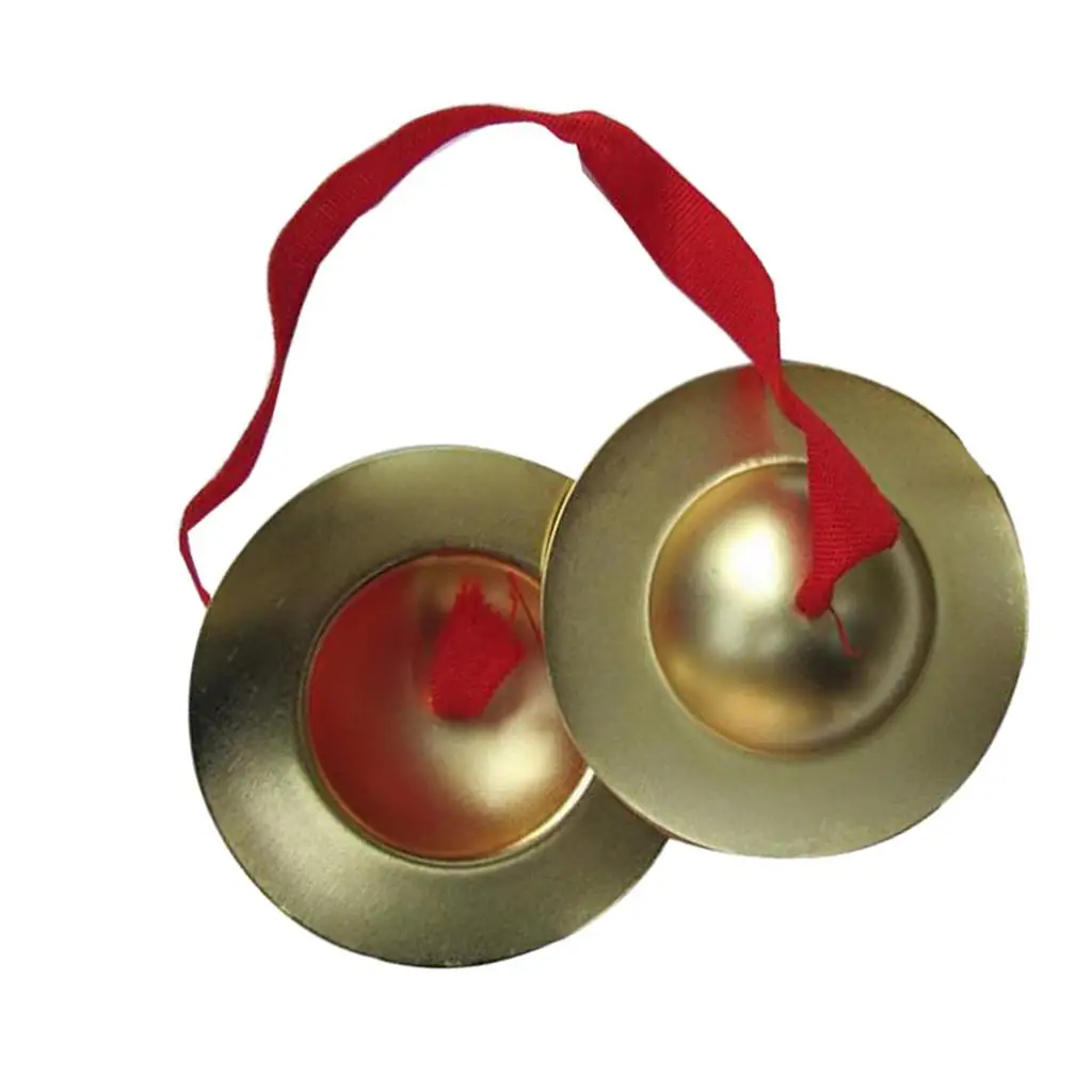 Copper Percussion Finger Cymbal Drum Crash Instrument for Kids Musical Training
